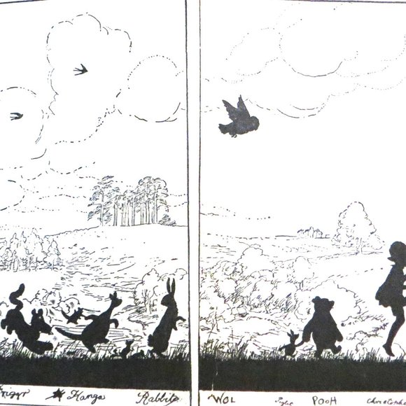 2 Childrens Books Winnie The Pooh And The House On Pooh Corner Hardcover Vintage - Picture 9 of 13